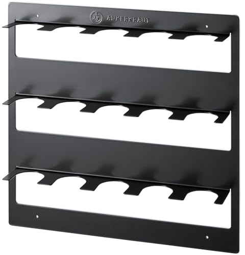 Ankerkraut 15er Gewürz-Regal, Gewürz-Organizer aus Metall, original passend für 15x Gewürzgläser, einfache Montage inkl. 4x Dübel und Schrauben, Made in Germany