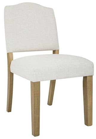 HomePop Open Back Upholstered Dining Chair - Cream Textured Woven (Single Pack)
