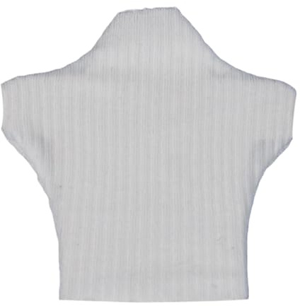 JunZheHub Maglietta in Miniatura per Bambole in 1/12, Maniche Corte, Collo Alto, Accessorio per Modellismo, Ideale per Statuette da Collezione, Bianco
