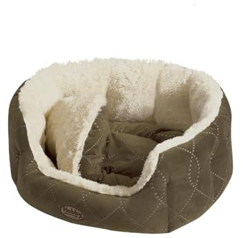 Nobby 70870 Komfortbett Oval für Hunde oder Katzen Ceno L x B x H: 66 x 57 x 22 cm, braun