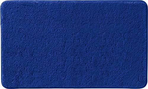 Erwin Müller Badematte, Badteppich, Badvorleger Rhodos Uni rutschhemmend Royalblau Größe 80x150 cm - ultraweich, extrem saugfähig, flusenarm
