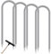 Trampolines Wind Stakes Heavy Duty U Type Sharp Ends Safety Ground Anchor Galvanized Steel for Soccer Goals, Camping Tents and Huge Garden Decoration (Trampoline Stakes 4pcs)