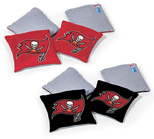 Wild Sports NFL Tampa Bay Buccaneers 8pk Dual Sided Bean Bags, Team Color