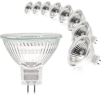 Jaenmsa MR16 Halogen Leuchtmittel, Halogen 12V 35W, GU5.3 Halogenstrahler 2700K Warmweiß, MR16 Halogenlampen Dimmbar, Halogen Reflektor Glühbirne Glühlampen Bi-Pin, Deckenglühbirnen 420LM 8er Pack