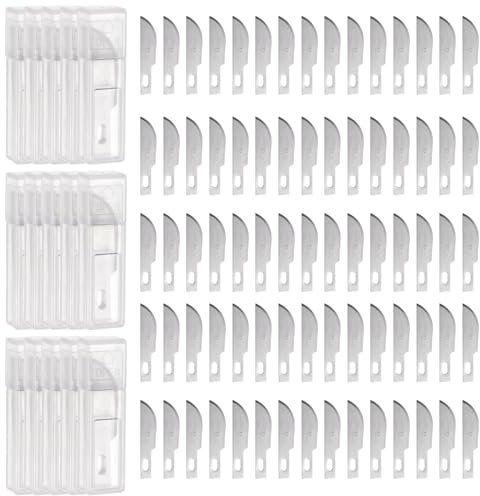 HARFINGTON 150pcs Exacto Knife Blades #10 Hobby Knife Replacement Blades Refills