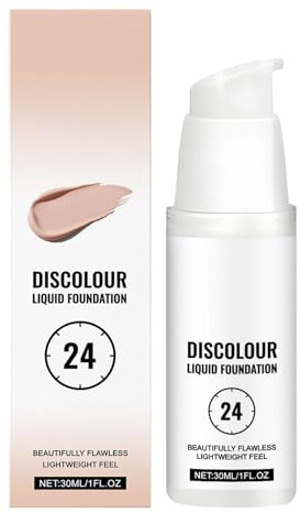 Color Change Foundation Concealer Makeup - Waterproof Full Coverage Liquid Base | Moisturizing Finish, Lightweight Adjustable Tone Cream for Women or Daily Wear Use, 30ml
