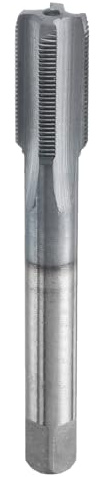 QUARKZMAN metrisk gängborr m12 x 0,75, Cobalt HSS-gängskärare (höger), skaftdiameter 9 mm, TiCN-beläggning, platt huvudgängborr med rakt spår