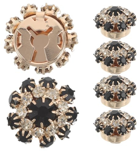 BESTYASH Gemelos para Camisa de Hombre y Mujer Detalles de Aleación y Gemas de Imitación, 3 Pares, Accesorios Elegantes para Uso Diario y Mañanas Ocupadas