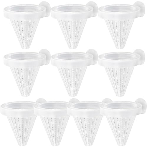 TOYZFRIENDY 10pcs Aquarium Fish Feeder Suction Cup Cone Worm Feeder Red Worm Feeding Cone for Fish Tank Feeding Supplies Random Color