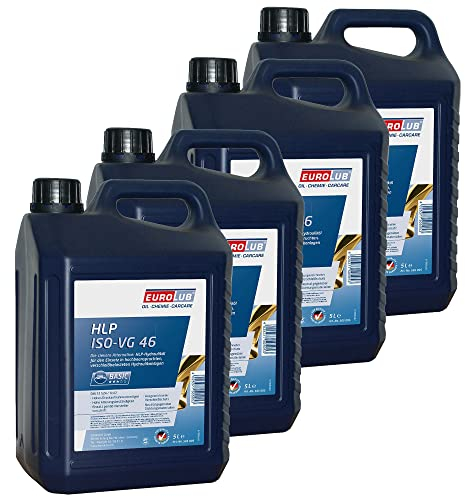 4x 5 L = 20 LITER EUROLUB HLP ISO-VG 46 HYDRAULIK-ÖL HYDRAULIK-FLÜSSIGKEIT