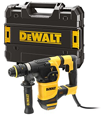 DeWalt D25334K-QS Perforateur burineur SDS-plus 950W - 3,5J - 30mm - Mandrin à changement rapide - coffret TSTAK, Noir/Jaune