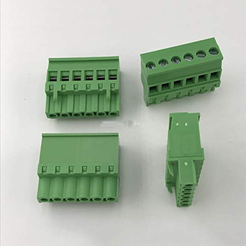 Davitu Terminals - 1set Vertical side terminal 5.08 plug plug male and female terminal 5.08MM straight plug - (Color: Curved needle, Pins: 5P)
