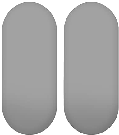 2X Jersey-Spannbettlaken für Babykörbe, oval, 100% Baumwolle (Grau)