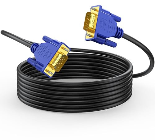 Long VGA Cable 25 Ft, 1080P@60Hz Full HD Monitor Computer VGA Cable Adapter