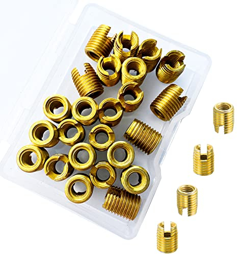 Insertos Roscados Autorroscantes Reparación De Roscas Insertos Helicoidales M4 Kit de Inserto Autorroscante 24pcs para Reparación de Roscas (M4)