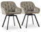CLIPOP Samt Esszimmerstühle Drehbar 2er Set,Gepolstert Sessel Küchenstuhl mit Armlehne Freizeit Polsterstuhl Bequem Sitz Drehstuhl für Esszimmer Wohnzimmer Büro, (1, Grau)
