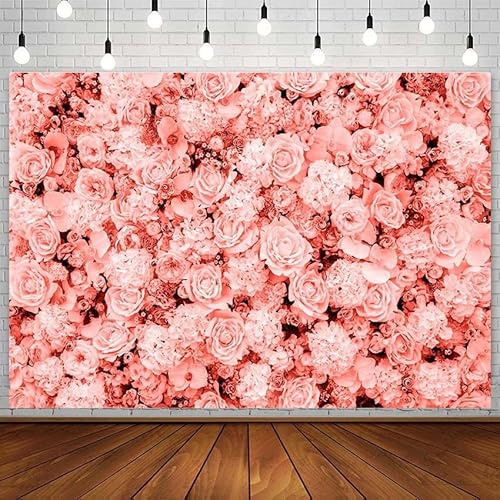 Bröllopsdekoration blommiga bakgrunder rosa blommor fotografi bakgrund fotografering studio rekvisita för fotozon fotofon 240 x 180 cm
