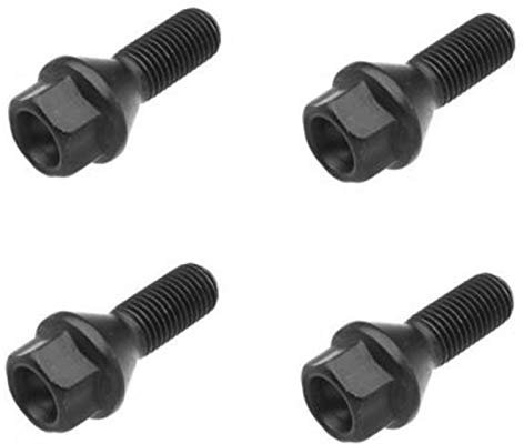 FUWIND 4 PièCes éCrou de Roue Noir pour Boulon de Roue pour E30 E36 E46 E60 E90 36136781150