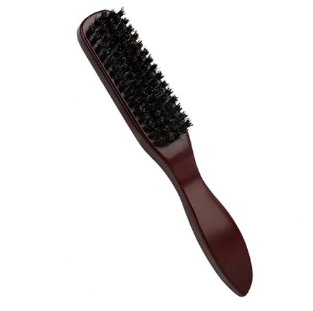 Brosse Plaquante à Cheveux et Barbe - Poils de Sanglier, Démêlante pour le Nettoyage
