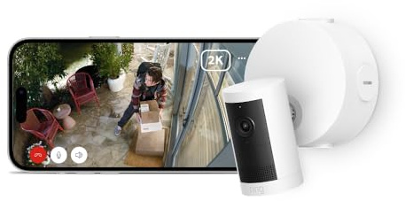Ring Outdoor Camera Plus (newest gen) Power over Ethernet | Wide-Angle Retinal 2K Video I Non-stop power Security Camera | alternative to CCTV system I 30-day free trial of Ring Subscription Plan