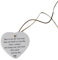 DWUENT Sympathy Gift, Bereavement Memorial Acrylic Heart Plaque with Rope, Thinking of You Keepsake, Grave Decoration 7.3x6.8x0.3cm, White Background Clear Font