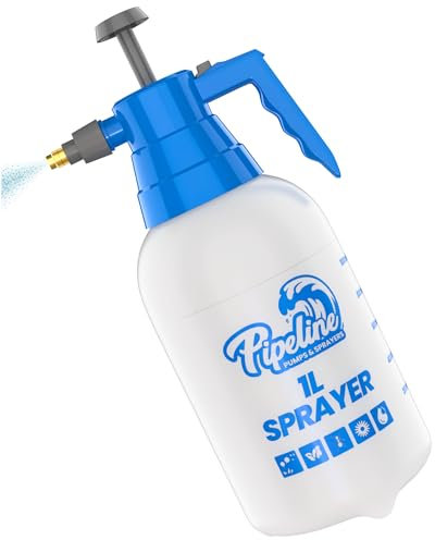 1L Pipeline Pressure Sprayer – Heavy Duty & Multipurpose Garden Sprayer With Easy Pump Action, Adjustable Nozzle & Safety Valve. Perfect for Fertilisers, Foliar Feeds, Cleaning Agents & Pesticides