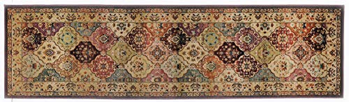 Theko Läufer/Galerie | Klassischer Orientteppich mit Vintage-Effekt | sehr robust und strapazierfähig | Farbe: Pastell Multi | 80 x 300 cm markenteppiche - Gabiro