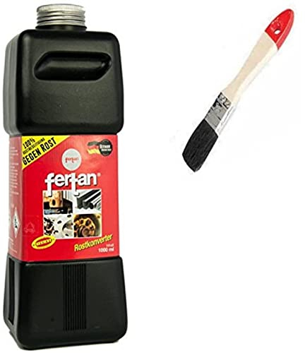 Fertan Rostentferner, Rostkonverter - Der perfekte Rostumwandler inkl. Pinsel von E-Com24 (Fertan 1 Liter)