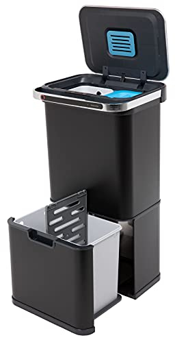 SVITA Sensor-Mülleimer 60L Aktivkohle- und Selbstreinigungs-Funktion Schwarz