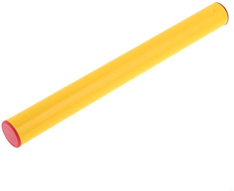 Ruilogod Outdoor-Bereich Sport Laufen Rennen Metall Staffelstab Gelb 30cm