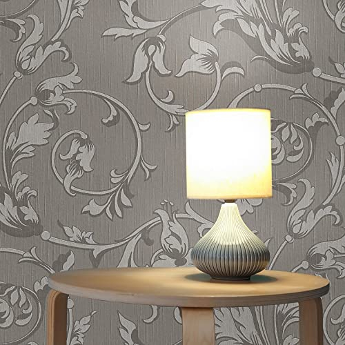 TADESSI Ginevra M1-No.3799 Papier peint intissé Motif arbres et feuilles Taupe Naturel classique