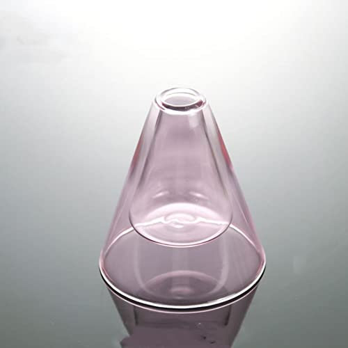 Empty Glass Reed Diffuser Bottle Refillable Aromatherapy Jars 1pc Glass Bud Vase Fragrance Accessories for Essential Oils, Small Flower Vase Table Centerpieces for Wedding Home Decor (Pink-C)