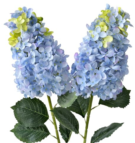 JINWOE Blue Panicle Hydrangea Artificial Flowers