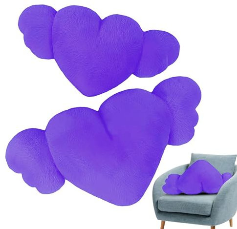 Cuscino a forma di cuore in peluche, poggiatesta auto a forma di cuore