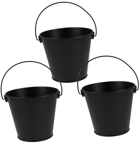 CAXUSD 3stücke Grilleimer Aus Weißblech Für Öl Und Fett Grillzubehör Kompakter Tropffetteimer Für Outdoor-Grillen Zum Sammeln Von Überschüssigem Fett