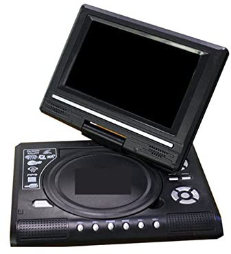 Bärbar DVD-spelare, Mini DVD-spelare 7,8 tums stationär digital CD-skiva med fjärrkontroll,för hem, bil