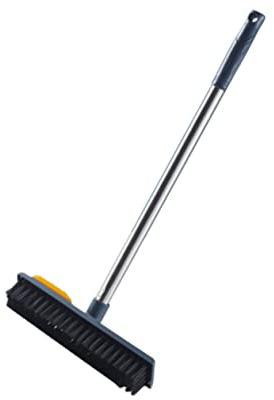 VALICLUD Brosse à Récurer pour Sols en Abs Grattoir Intégré 45 Degrés, Brosse Portable pour Poils d'animaux, pour Parquet, Carrelage et Tapis Doux
