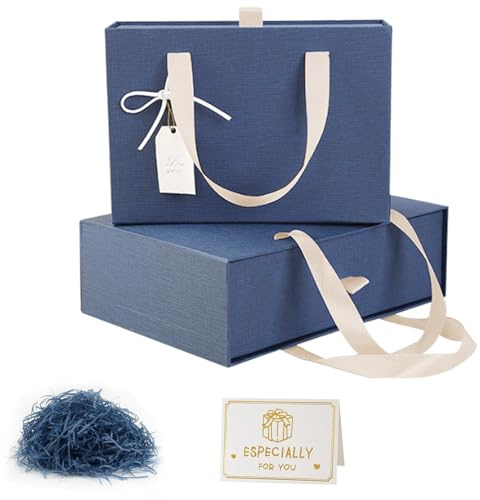 Scatola Regalo, Scatole Regalo Rettangolari da 27 x 20 x 8 cm, Grandi Scatole Regalo, per Matrimoni, Natale, Compleanni