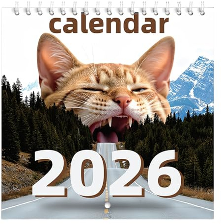 Calendario 2026 a tema gatto, promemoria mensile per le festività verticali, pianificazione appuntamenti, casa, classe, studenti, insegnanti, bambini, ragazzi e adulti