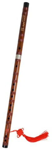 Beavorty Traditional Bamboo Flute for Beginners, Smooth Surface, Precise Tone Holes, Free Membrane Protector Set, Chinese Style Wind Instrument for Practice and Exams