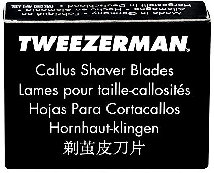 Tweezerman Replacement Callus Shaver Blades, Black, 20 Count