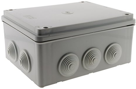 Zenitech - Boîte Étanche Rectangulaire IP54-220 x 170 x 105 mm - Blanc - Résistance au Feu 750°C - Fixation par Vis 1/4 de Tour - Entrées Câbles Sans Découpe - Pour Projets Électriques et Bricolage