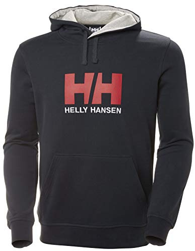 Helly Hansen Logo Hoodie HH Sudadera con Capucha, Hombre, Azul Marino, M