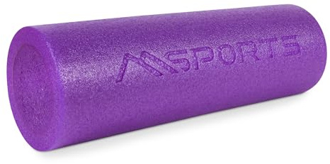 MSPORTS Yoga rulle premium | pilatesrulle – 45 x 15 cm eller 90 x 15 cm – fasciarulle (violett, 45 x 15 cm)