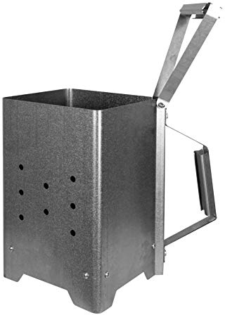 Lisa SRL - Encendedor de carbón Negro para Barbacoa con Doble asa de Seguridad, 30 cm de Alto y 18 cm de Ancho y 18 cm de Ancho y 18 cm de Profundidad. Accesorio para Todas Las barbacoas