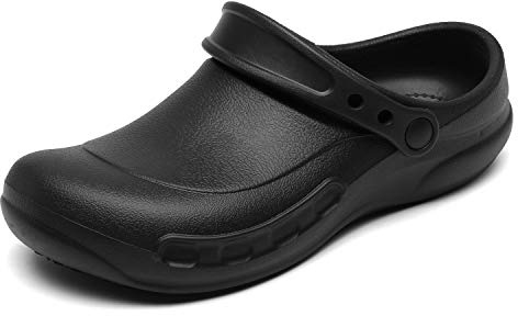 Clogs Lightweight Slip On Sandals Mule Slippers Garden Kitchen Beach Yard Clog Black UK 9