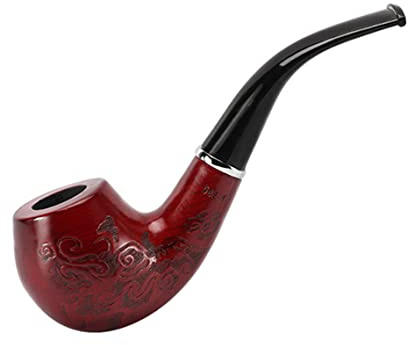 KOMUNJ Wooden Smoking Pipe, Classical Detachable Cigarette Tobacco Smoking Pipe Fathers Day Gift, Smoking Wooden Pipe Tobacco Cigarettes Cigar Pipes for Durable New Gift