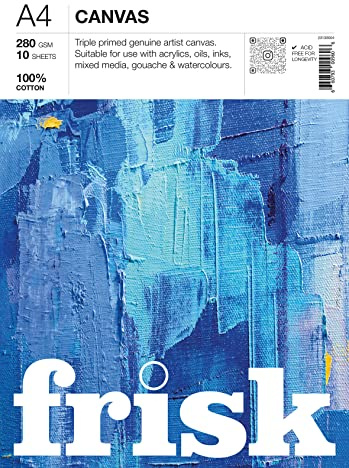 Frisk Canvas Pad 280gsm 10sheets A4, White (23138004)