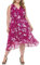DKNY Damen Sleeveless Faux Wrap Dress Kleid, Beerenfarben, 42