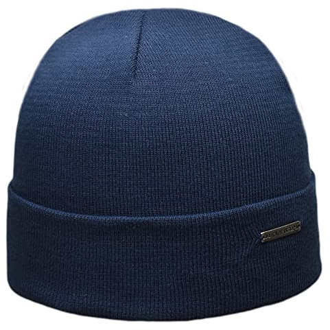 Melegari Berretto Cuffia Beanie Pisa | 100% Cotone | Made in Italy (55-62, Blu)